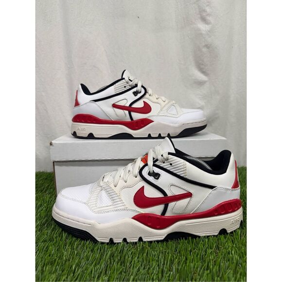 Nike Air Force III 3 Low 313640 100 men’s size 11 red white‎ fire rare main image 4